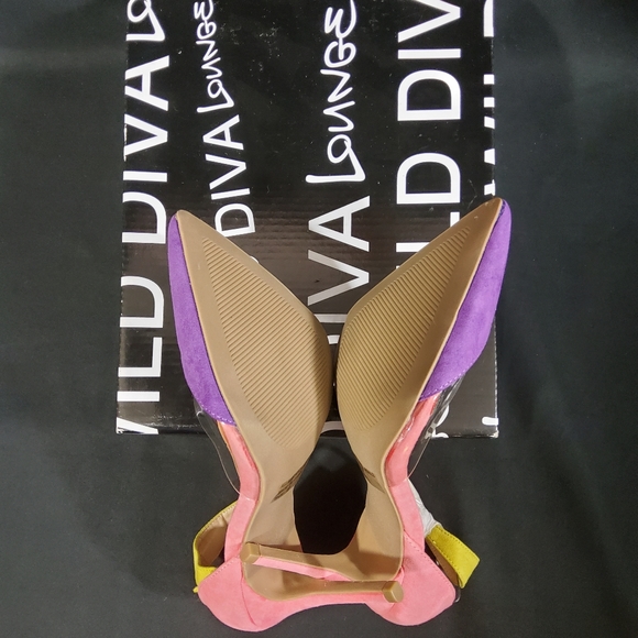 🆕Wild Diva💕 Unique Tri-Color Blocked Heel Sz. 8 - Picture 6 of 11